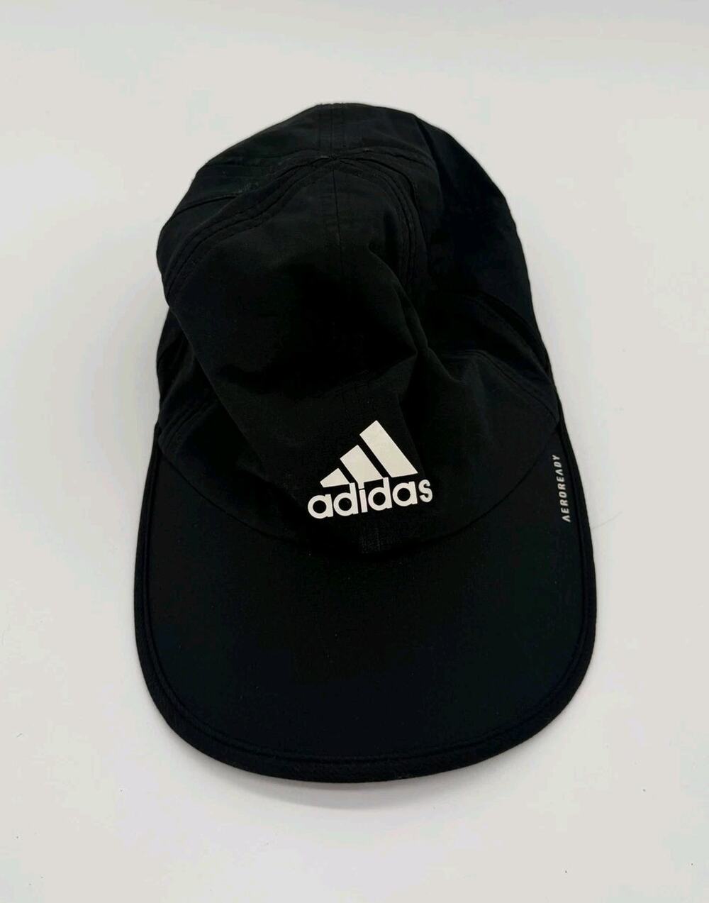 Adidas Hat Cap Strap Back Mens One Size Black AEROREADY Neck Flap Running